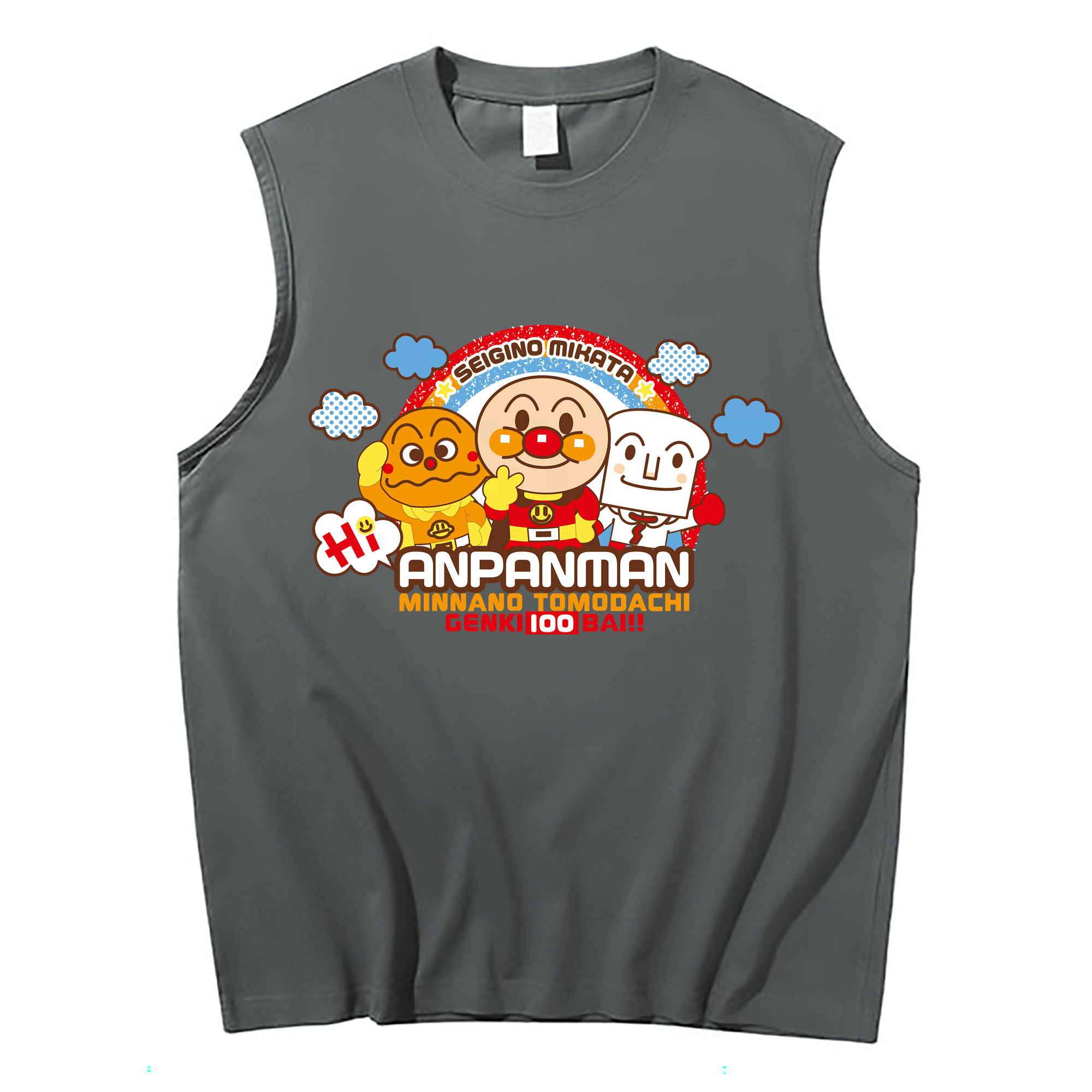 （画像用） アンパンマン Anpanman コットン100％タンクトップ（フロントプリント）